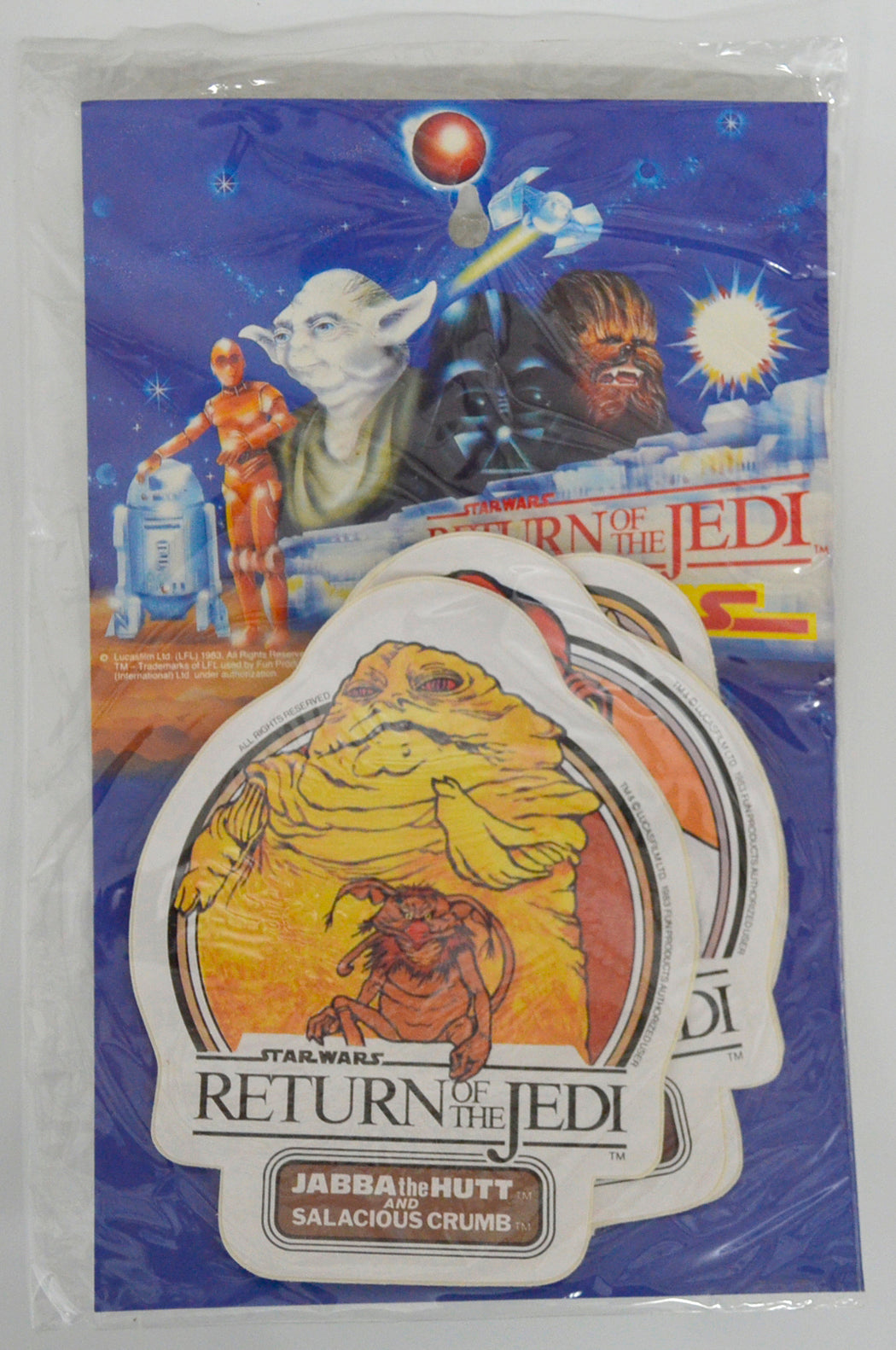 STAR WARS : THE RETURN OF THE JEDI (Jabba the Hutt) Fun Products International 12 pack Sticker Set 