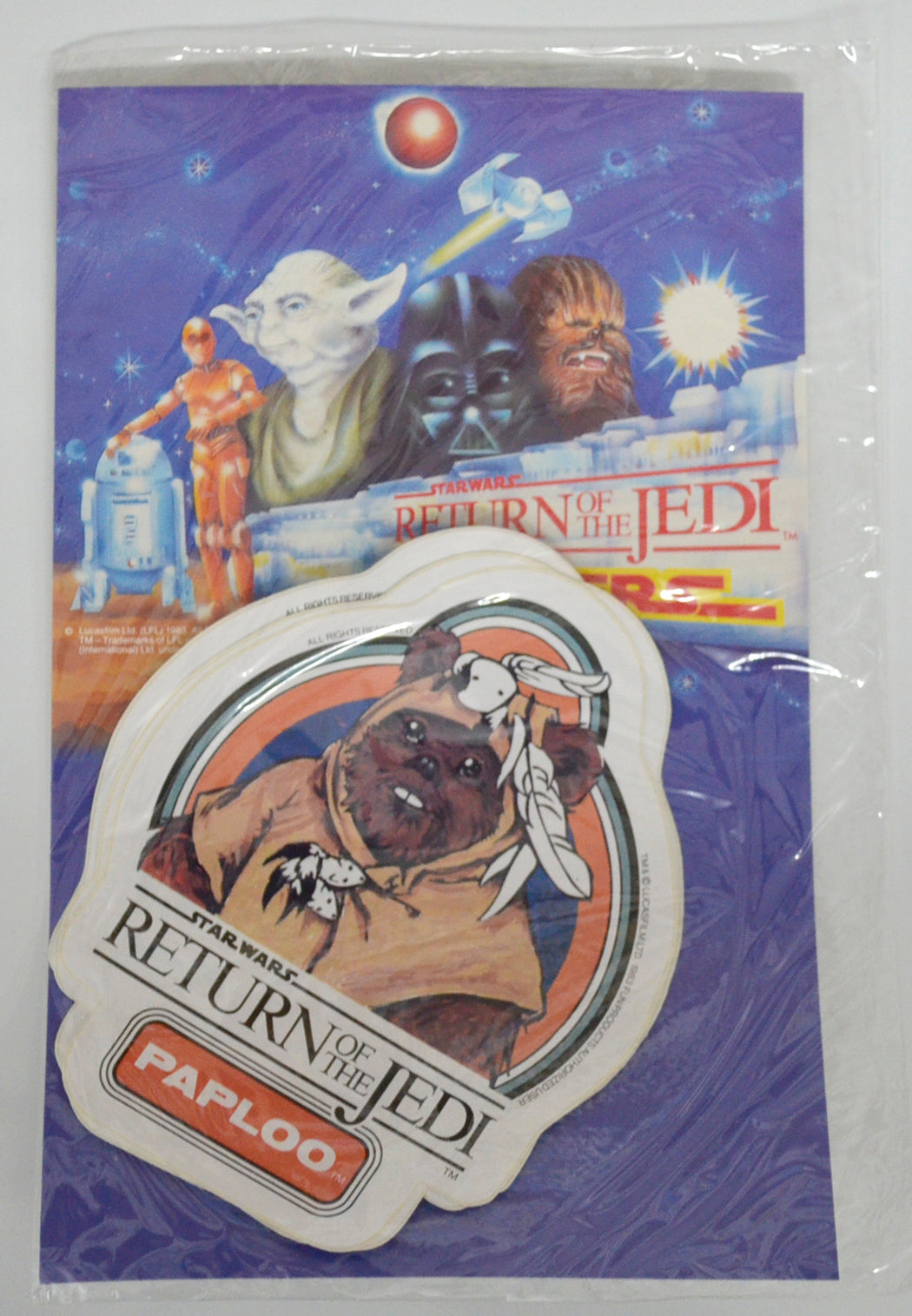 STAR WARS : THE RETURN OF THE JEDI (Paploo) Fun Products International 12 pack Sticker Set 