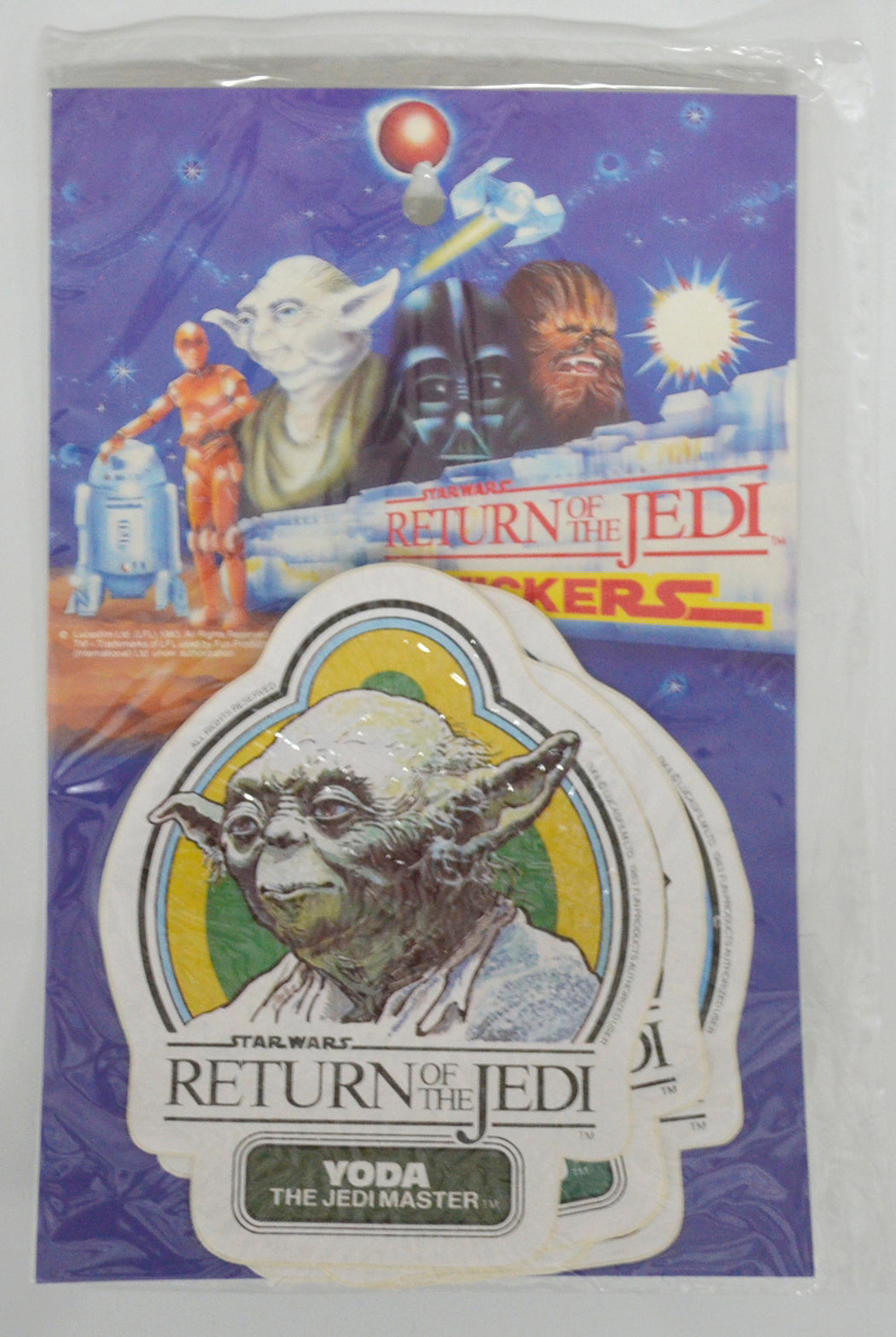 STAR WARS : THE RETURN OF THE JEDI (Yoda) Fun Products International 12 pack Sticker Set 