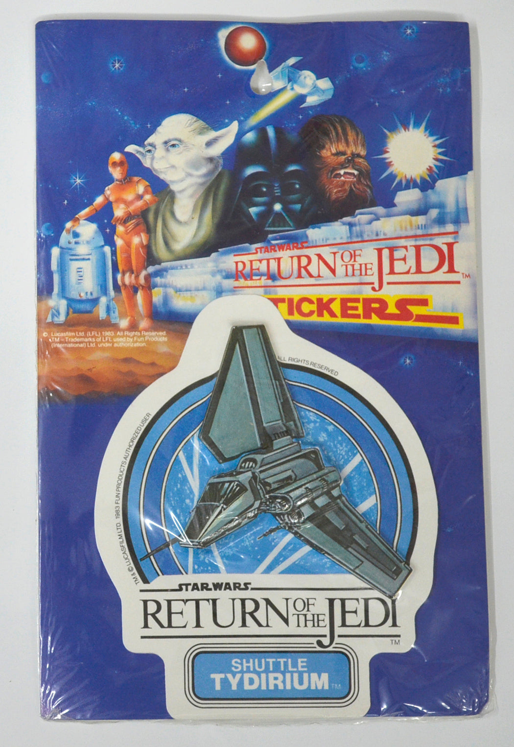 Star Wars : The Return Of The Jedi Fun Products International SHUTTLE TYDIRIUM Embossed Sticker Factory Sealed