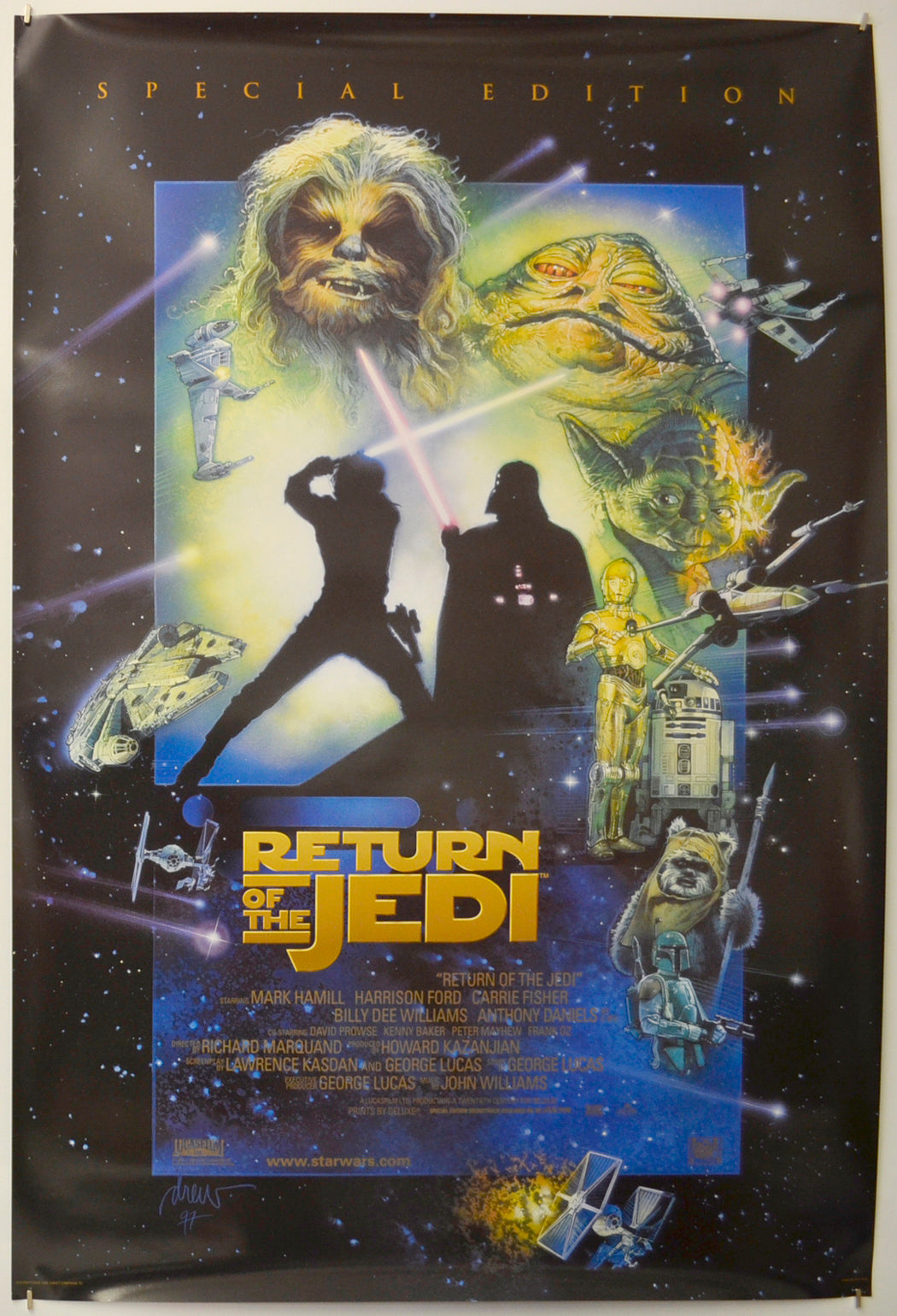 Star Wars Episode VI : The Return Of The Jedi (1997 Special Edition International One Sheet Poster)  Original One Sheet Poster - Film Poster - Movie Poster