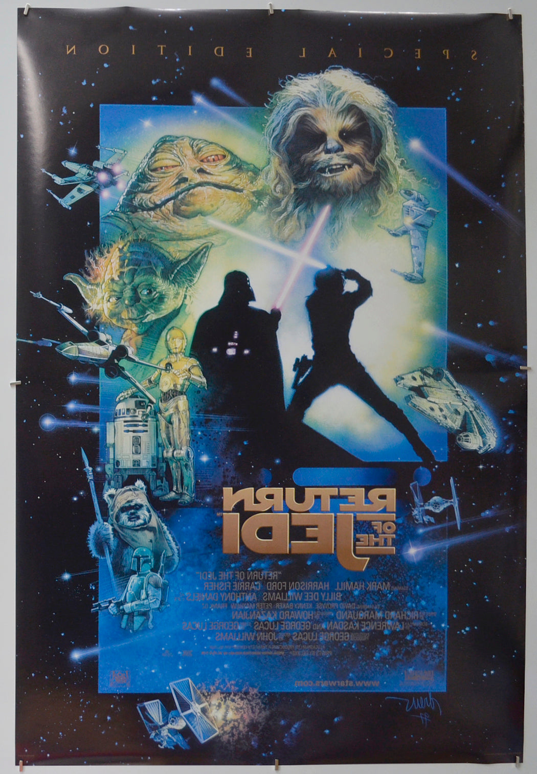 STAR WARS : THE RETURN OF THE JEDI (Back) Cinema One Sheet Movie Poster 