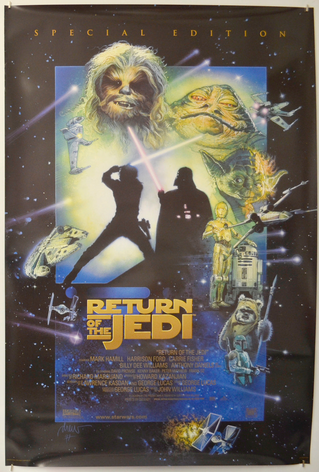 Star Wars Episode VI : The Return Of The Jedi (1997 Special Edition International One Sheet Poster)  Original One Sheet Poster - Film Poster - Movie Poster