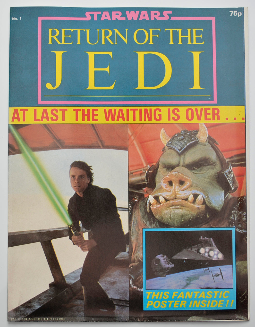 Star Wars : Return Of The Jedi Original Cinema Souvenir Poster Magazine 