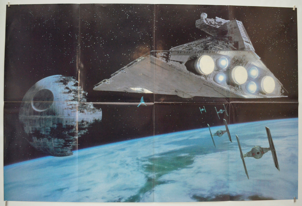 STAR WARS : RETURN OF THE JEDI (Unfolded Poster) Cinema Souvenir Brochure 