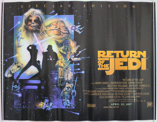 Star Wars Episode VI : The Return Of The Jedi  Original British Quad Poster - Film Poster - Movie Poster 