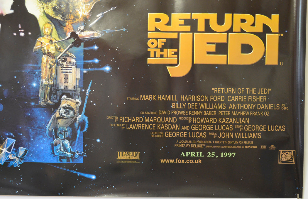 STAR WARS EPISODE VI : THE RETURN OF THE JEDI (Bottom Right) Cinema Quad Movie Poster 