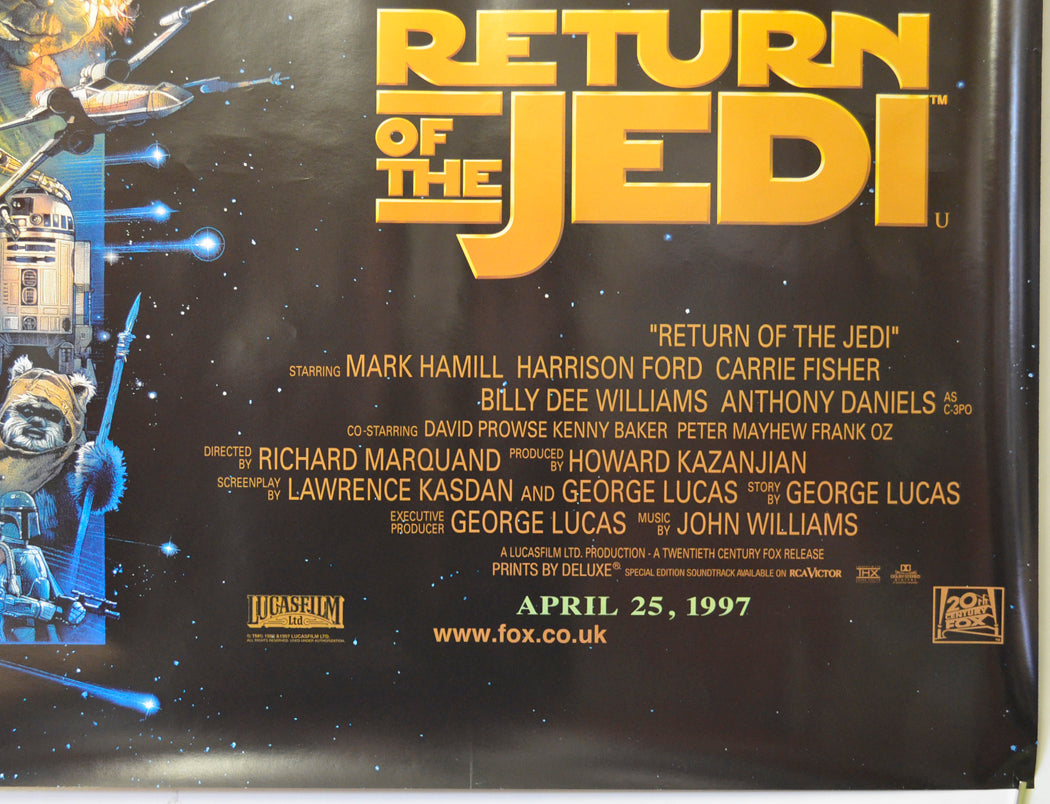 STAR WARS EPISODE VI : THE RETURN OF THE JEDI (Bottom Right) Cinema Quad Movie Poster 