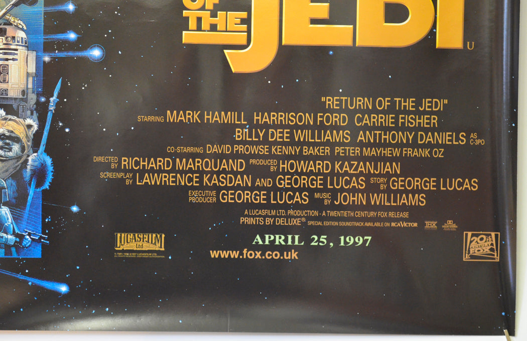 STAR WARS EPISODE VI : THE RETURN OF THE JEDI (Bottom Right) Cinema Quad Movie Poster 