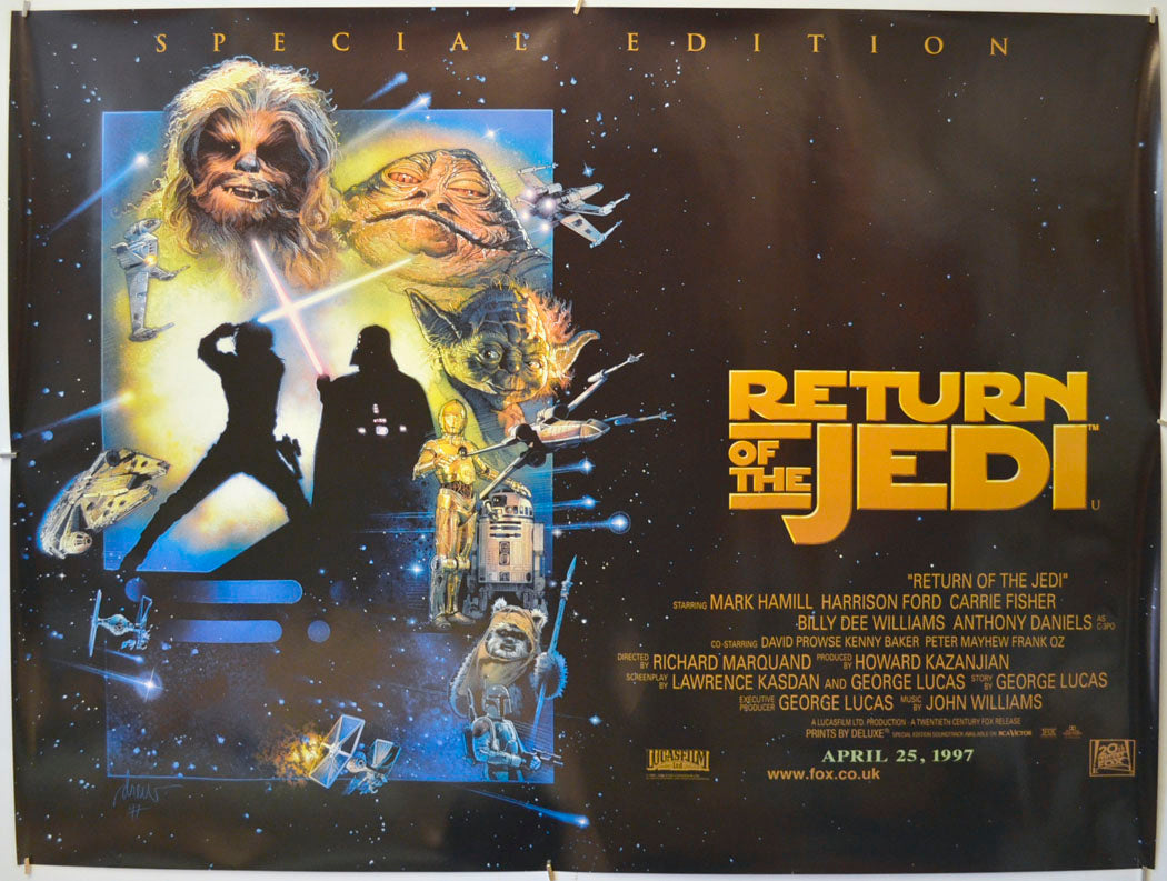 Star Wars Episode VI : The Return Of The Jedi (1997 Special Edition Quad Poster) Original Quad Poster - Film Poster - Movie Poster