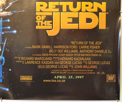 STAR WARS EPISODE VI : THE RETURN OF THE JEDI (Bottom Right) Cinema Quad Movie Poster 