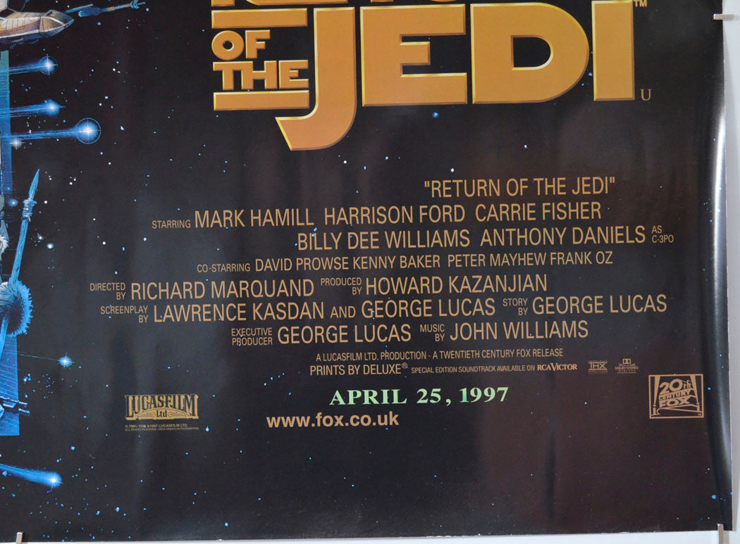 STAR WARS EPISODE VI : THE RETURN OF THE JEDI (Bottom Right) Cinema Quad Movie Poster 