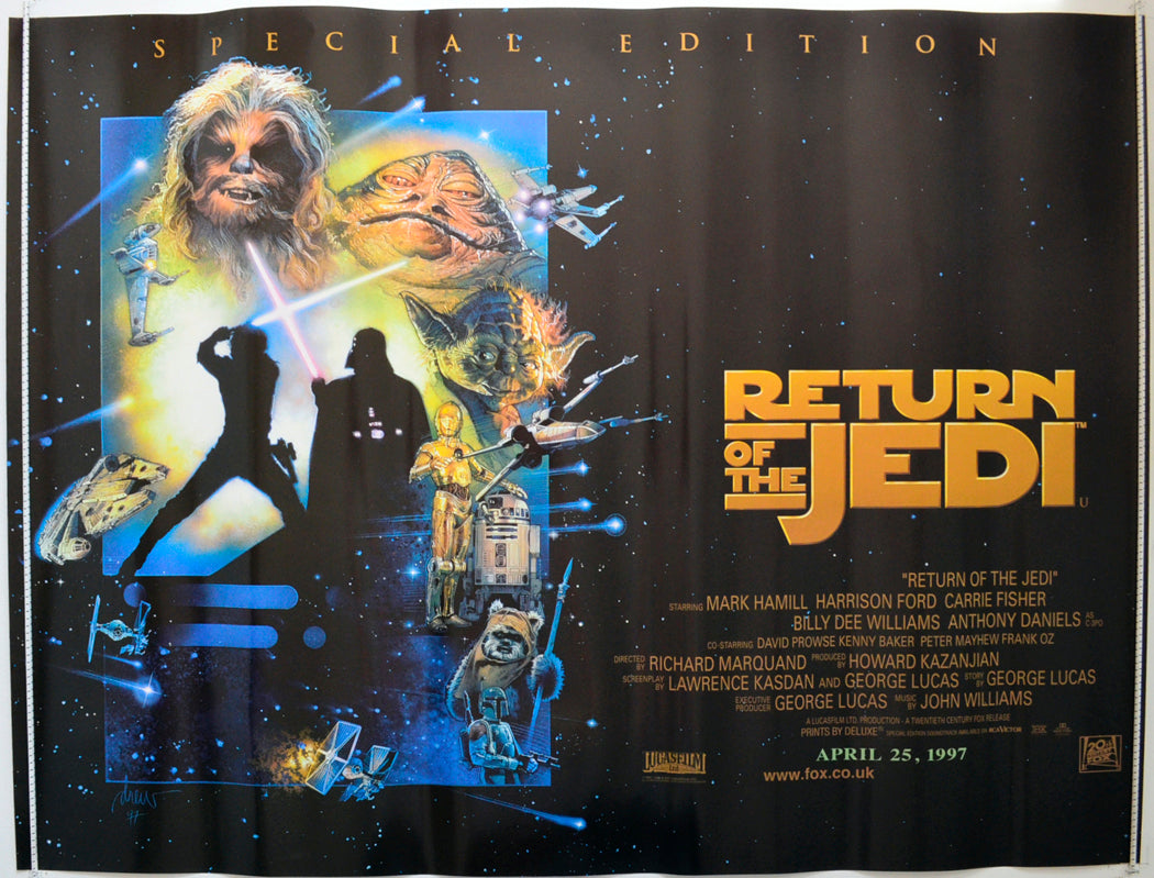 Star Wars Episode VI : The Return Of The Jedi  Original British Quad Poster - Film Poster - Movie Poster 