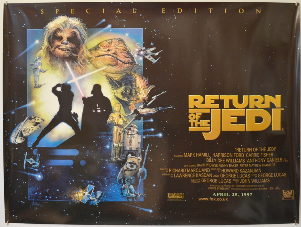 Star Wars Episode VI : The Return Of The Jedi  (1997 Special Edition Quad Poster)   Original Quad Poster - Film Poster - Movie Poster