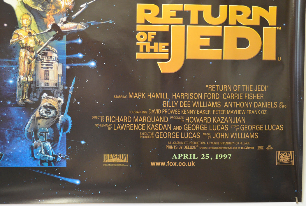 STAR WARS EPISODE VI : THE RETURN OF THE JEDI (Bottom Right) Cinema Quad Movie Poster 