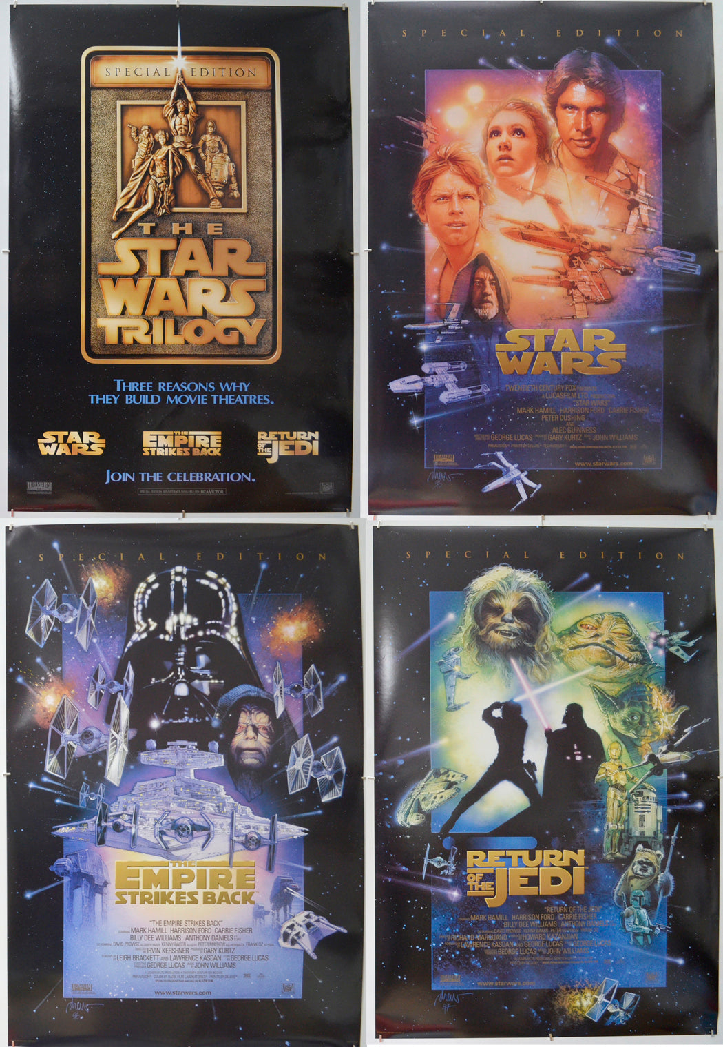 Star Wars : 1997 Special Edition Poster Full Set Of 4 (Full set of 4 posters) Original One Sheet Poster - Film Poster - Movie Poster