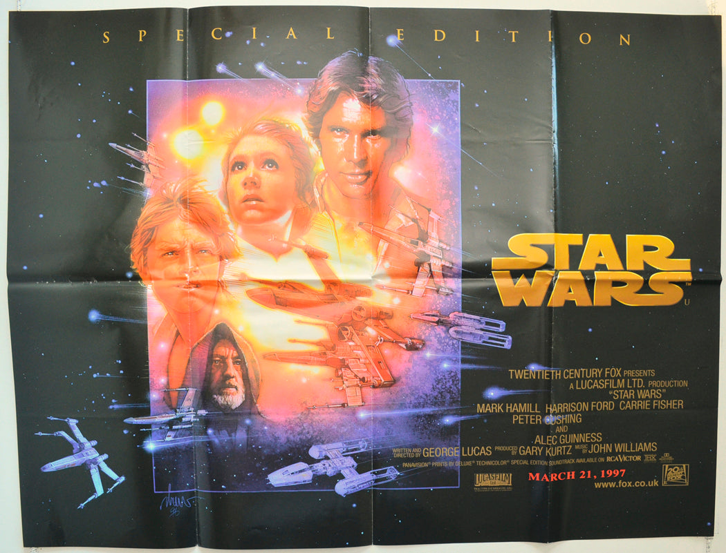 Star Wars Episode IV : A New Hope  (1997 Special Edition Quad Poster)   Original Quad Poster - Film Poster - Movie Poster  