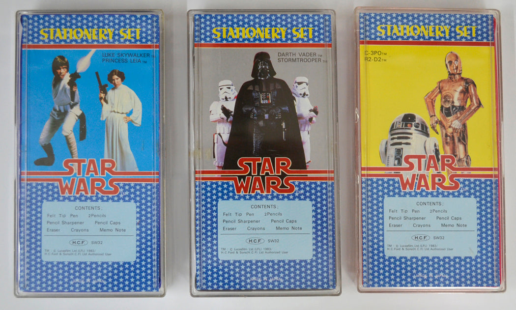 Star Wars 3 Complete unused Stationary sets from 1983 by H.C. Ford and Sons Ltd