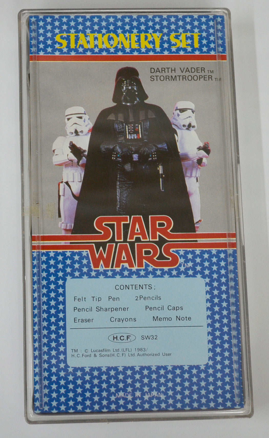 STAR WARS : Stationary Set x 3 - H.C. Ford and Sons Ltd. (Darth Vader set back) 