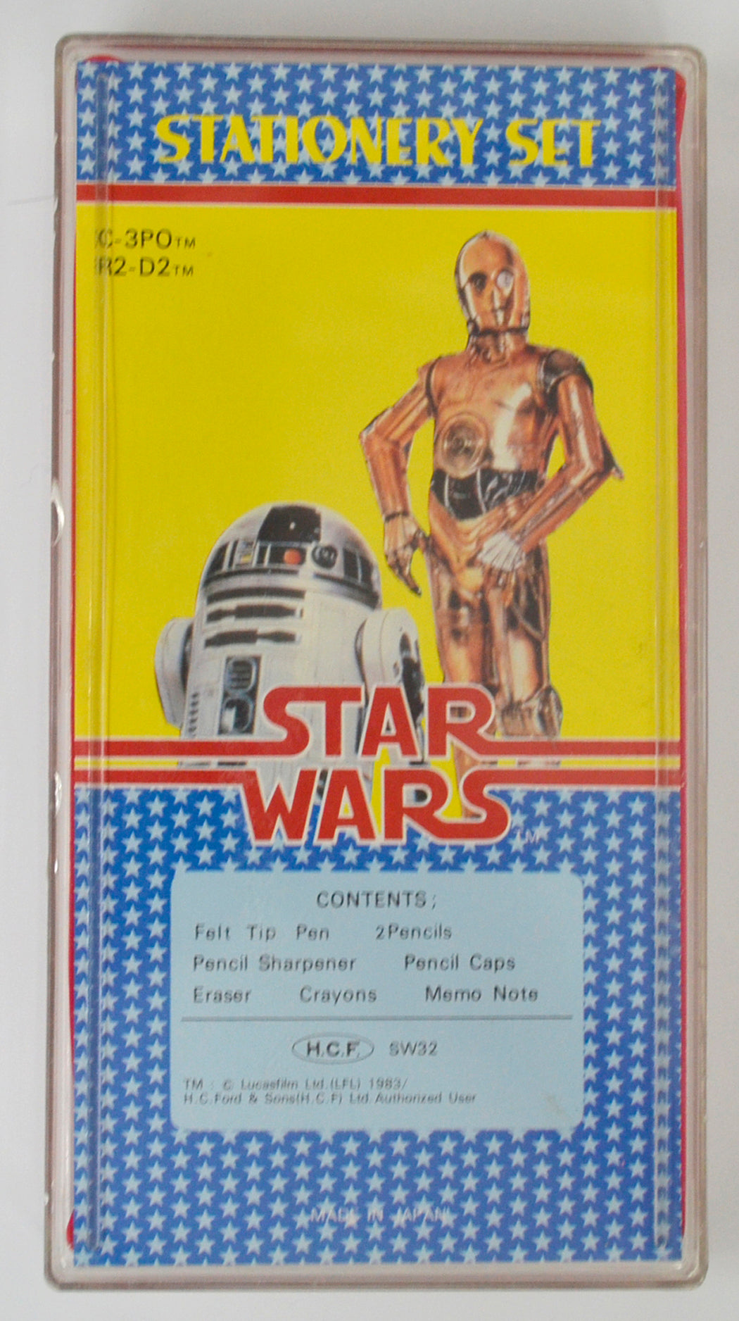 STAR WARS : Stationary Set x 3 - H.C. Ford and Sons Ltd. (C3PO and R2D2 set back) 