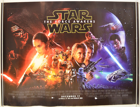 Star Wars : The Force Awakens  Original Quad Poster - Film Poster - Movie Poster 