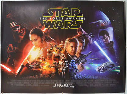 Star Wars : The Force Awakens Original Quad Poster - Film Poster - Movie Poster