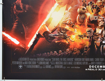 Star Wars : The Force Awakens (Bottom Left) Cinema Quad Movie Poster 