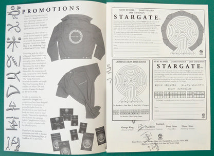 STARGATE – Original Cinema Exhibitors Press Book - Inside