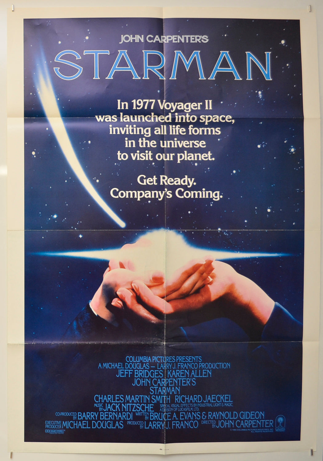 Starman Original One Sheet Poster - Film Poster - Movie Poster  