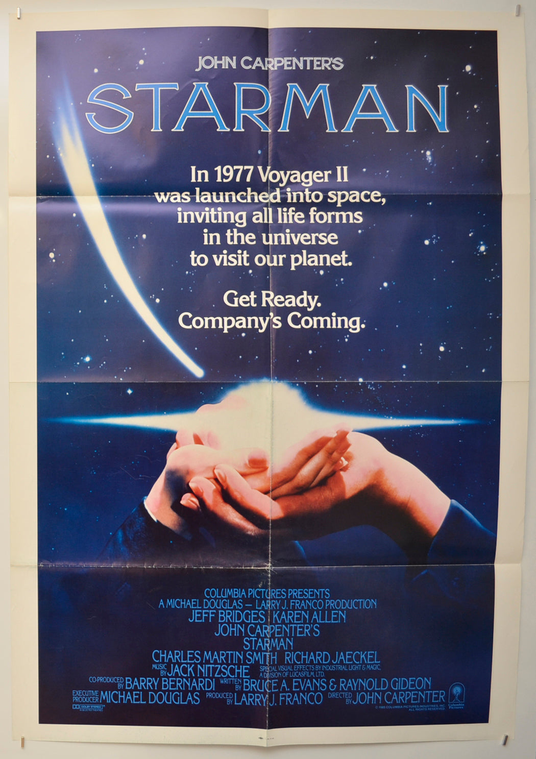 Starman Original One Sheet Poster - Film Poster - Movie Poster  