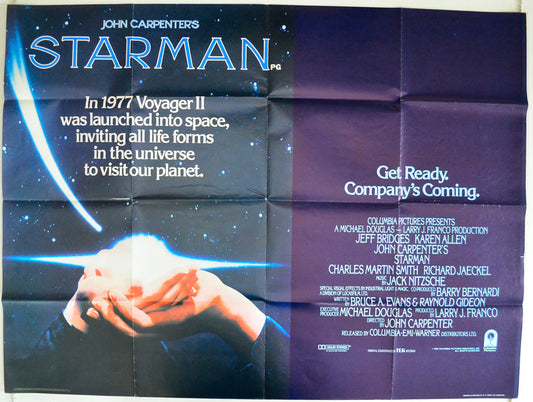 Starman Original British Quad Poster - Film Poster - Movie Poster 