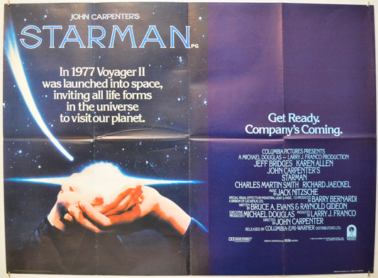 Starman Original Quad Poster - Film Poster - Movie Poster