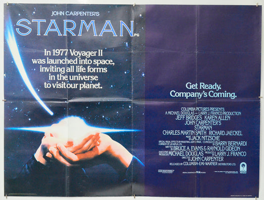 Starman - Original Quad Poster - Film Poster - Movie Poster