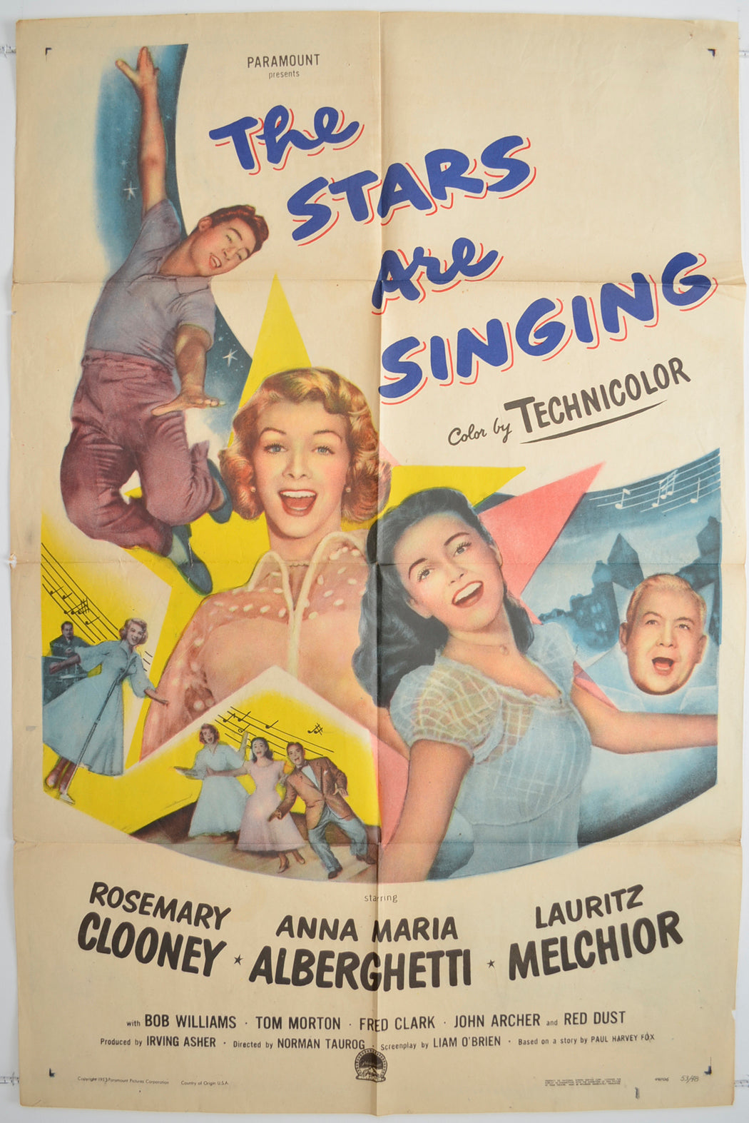 The Stars Are Singing  Original One Sheet Poster - Film Poster - Movie Poster 