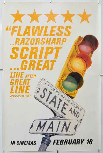 State And Main (Amber Version) Original Double Crown Poster - Film Poster - Movie Poster