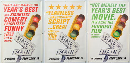 State And Main (Set of 3) Original Double Crown Poster - Film Poster - Movie Poster