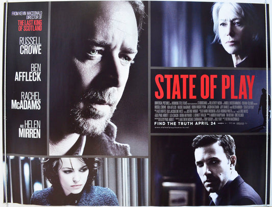 State Of Play Original British Quad Poster - Film Poster - Movie Poster 