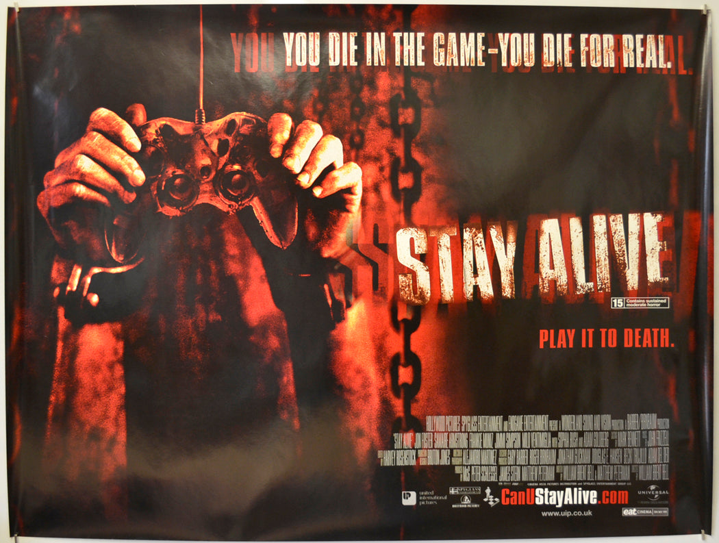 Stay Alive Original Quad Poster - Film Poster - Movie Poster  