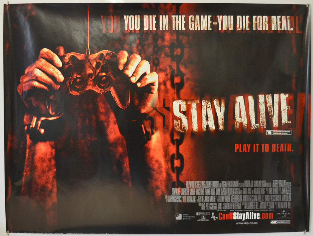 Stay Alive Original Quad Poster - Film Poster - Movie Poster  