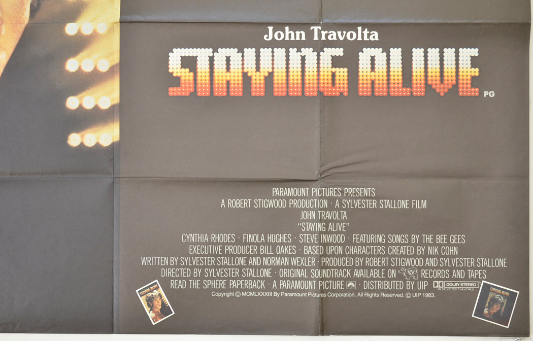 STAYING ALIVE (Bottom Right) Cinema Quad Movie Poster 