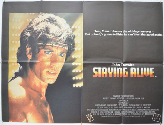 Staying Alive  Original Quad Poster - Film Poster - Movie Poster