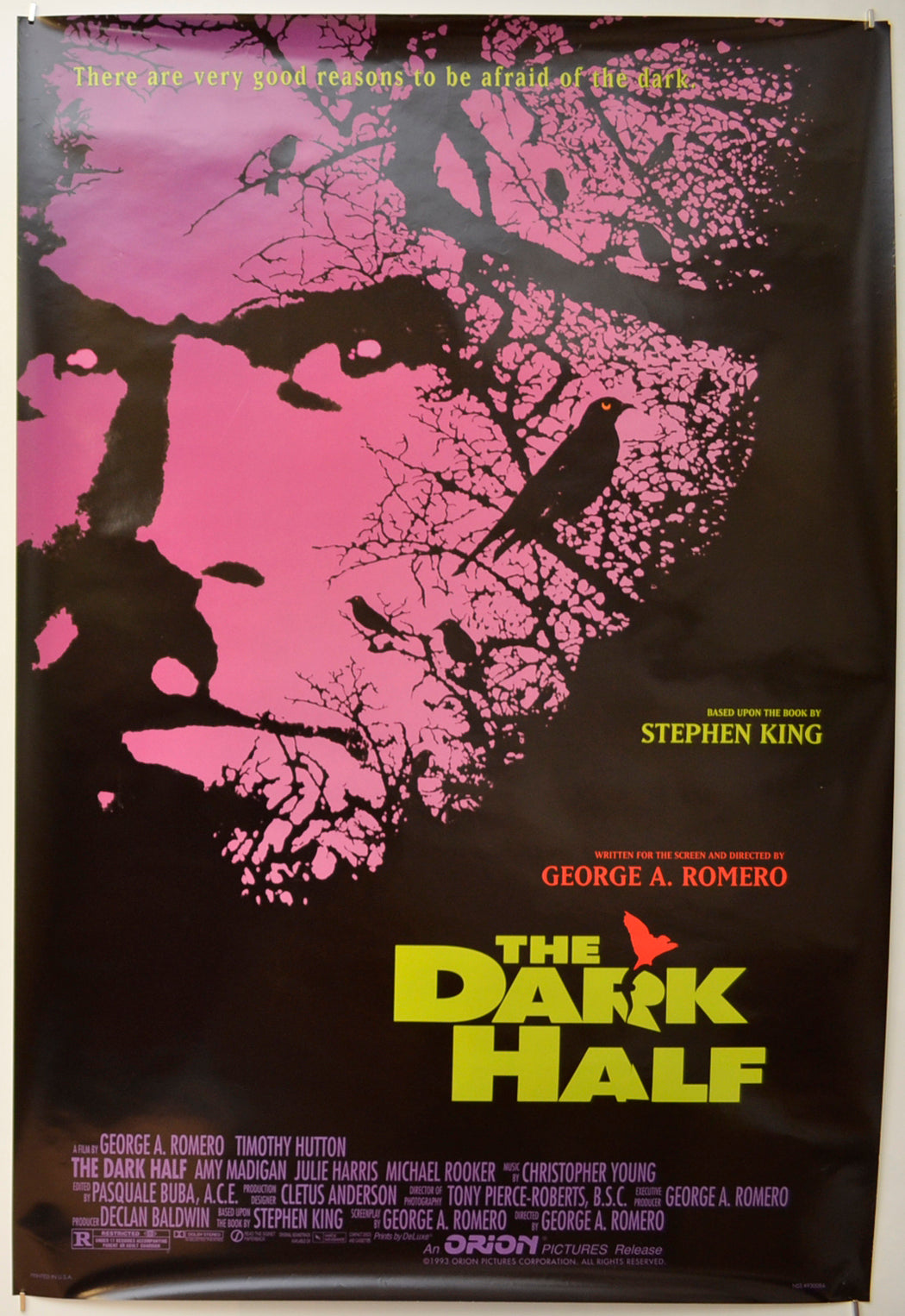 Stephen King's : The Dark Half Original One Sheet Poster - Film Poster - Movie Poster  