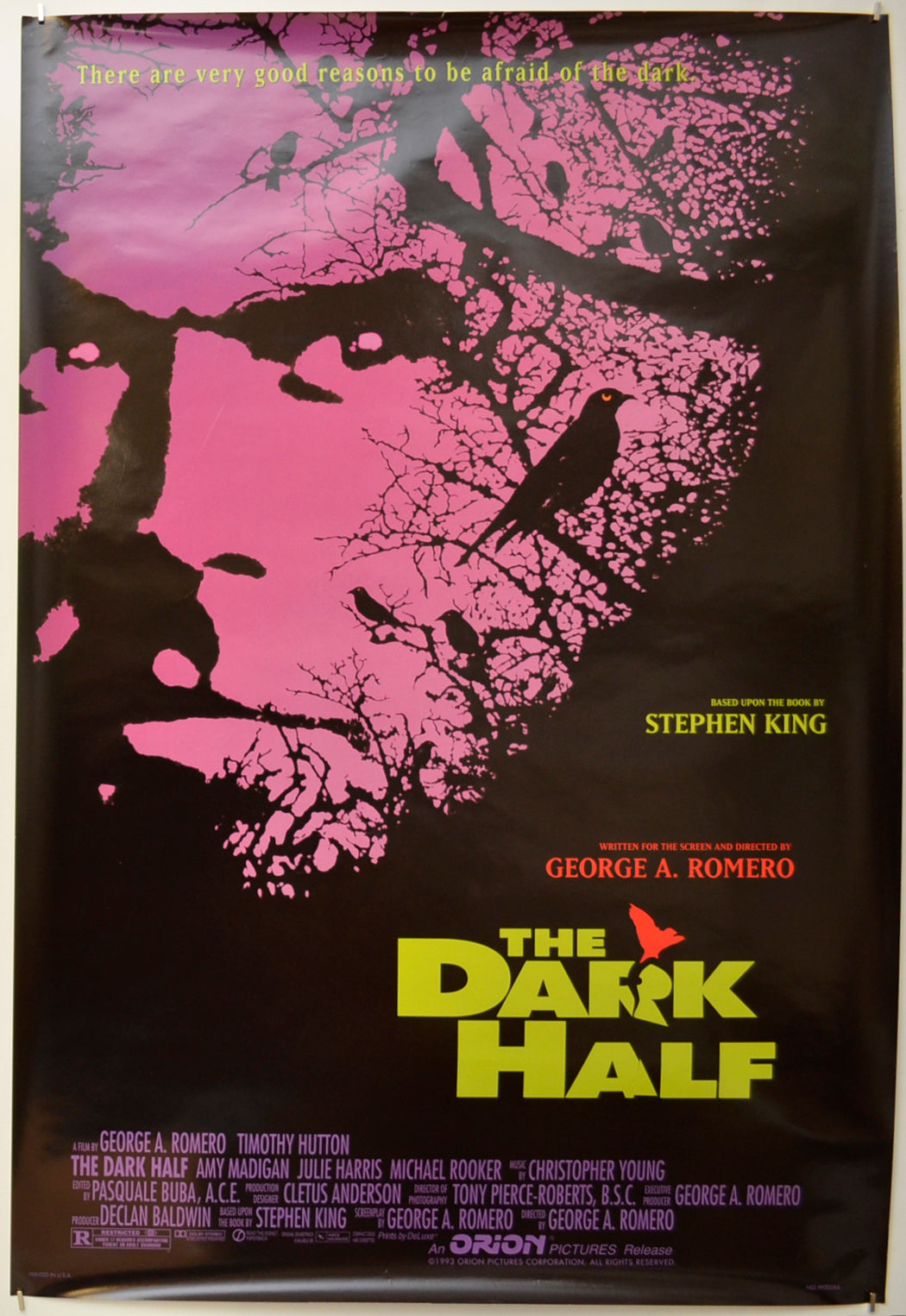 Stephen King's : The Dark Half Original One Sheet Poster - Film Poster - Movie Poster  