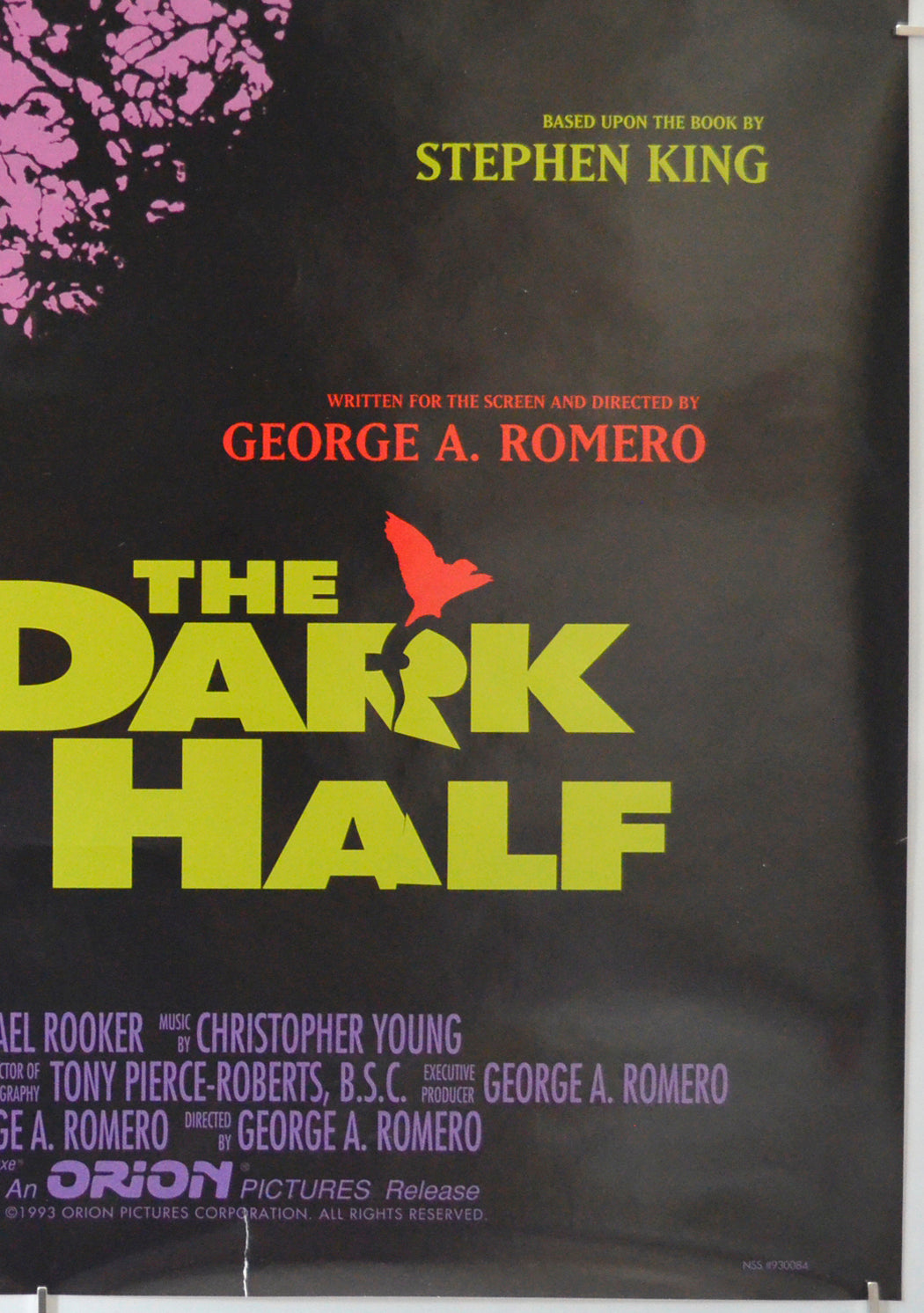 STEPHEN KING’S : THE DARK HALF (Bottom Right) Cinema One Sheet Movie Poster 