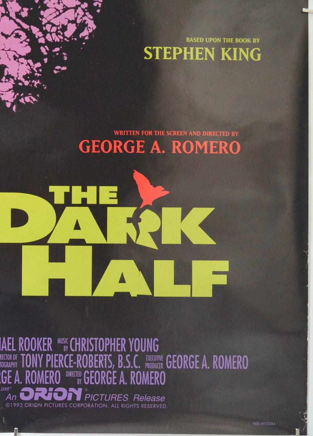 STEPHEN KING’S : THE DARK HALF (Bottom Right) Cinema One Sheet Movie Poster 