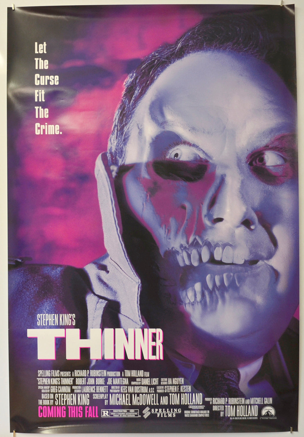 Stephen King's : Thinner  Original One Sheet Poster - Film Poster - Movie Poster