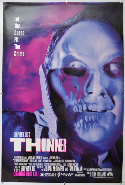 Stephen King's : Thinner  Original One Sheet Poster - Film Poster - Movie Poster