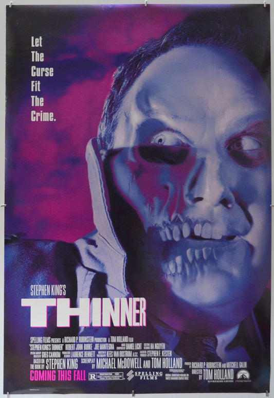 Stephen King's : Thinner Original One Sheet Poster - Film Poster - Movie Poster