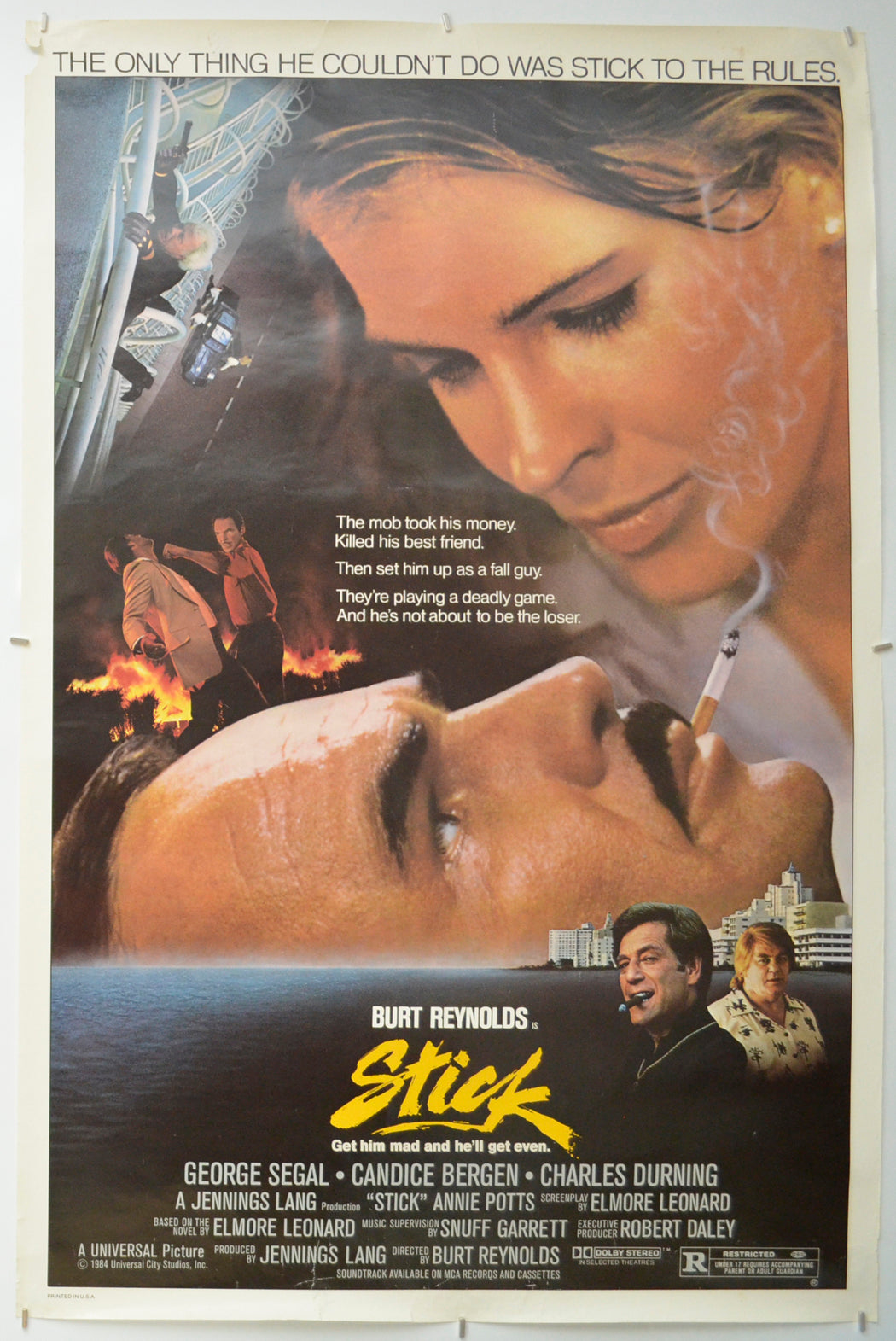 Stick Original One Sheet Poster - Film Poster - Movie Poster