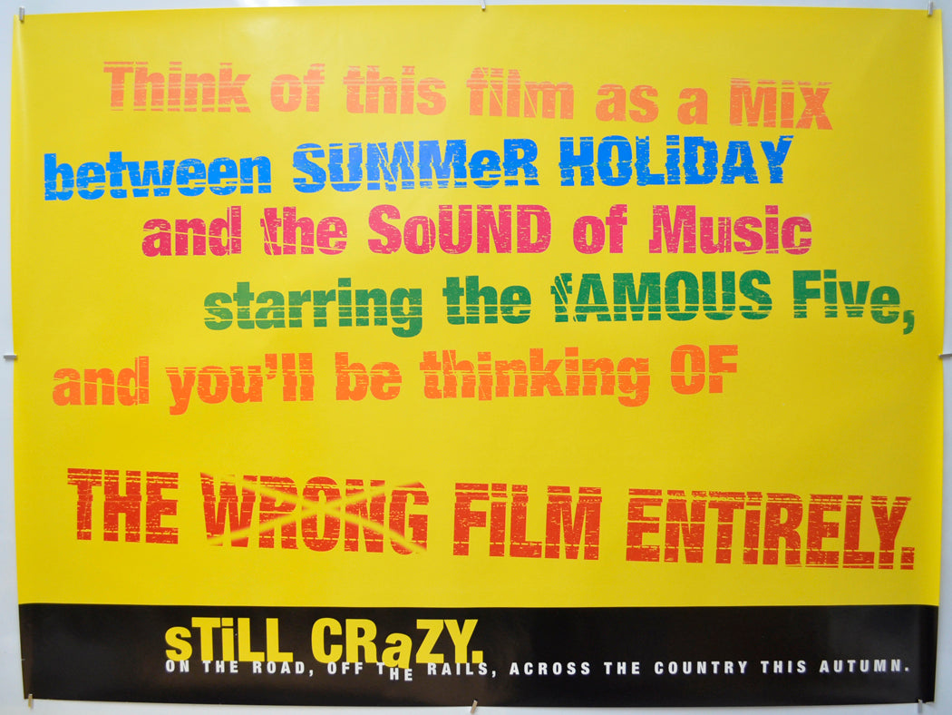 Still Crazy (Teaser / Advance Version) Original Quad Poster - Film Poster - Movie Poster